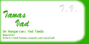 tamas vad business card